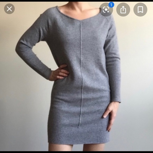 NEW Athleta Gray Cashmere Ari Mudra Sweater Dress - Picture 1 of 7